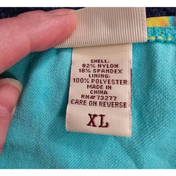 Bright Multicolor Halter Tankini Swimsuit With Tie-Side Bikini Bottoms Size S - Picture 9 of 16